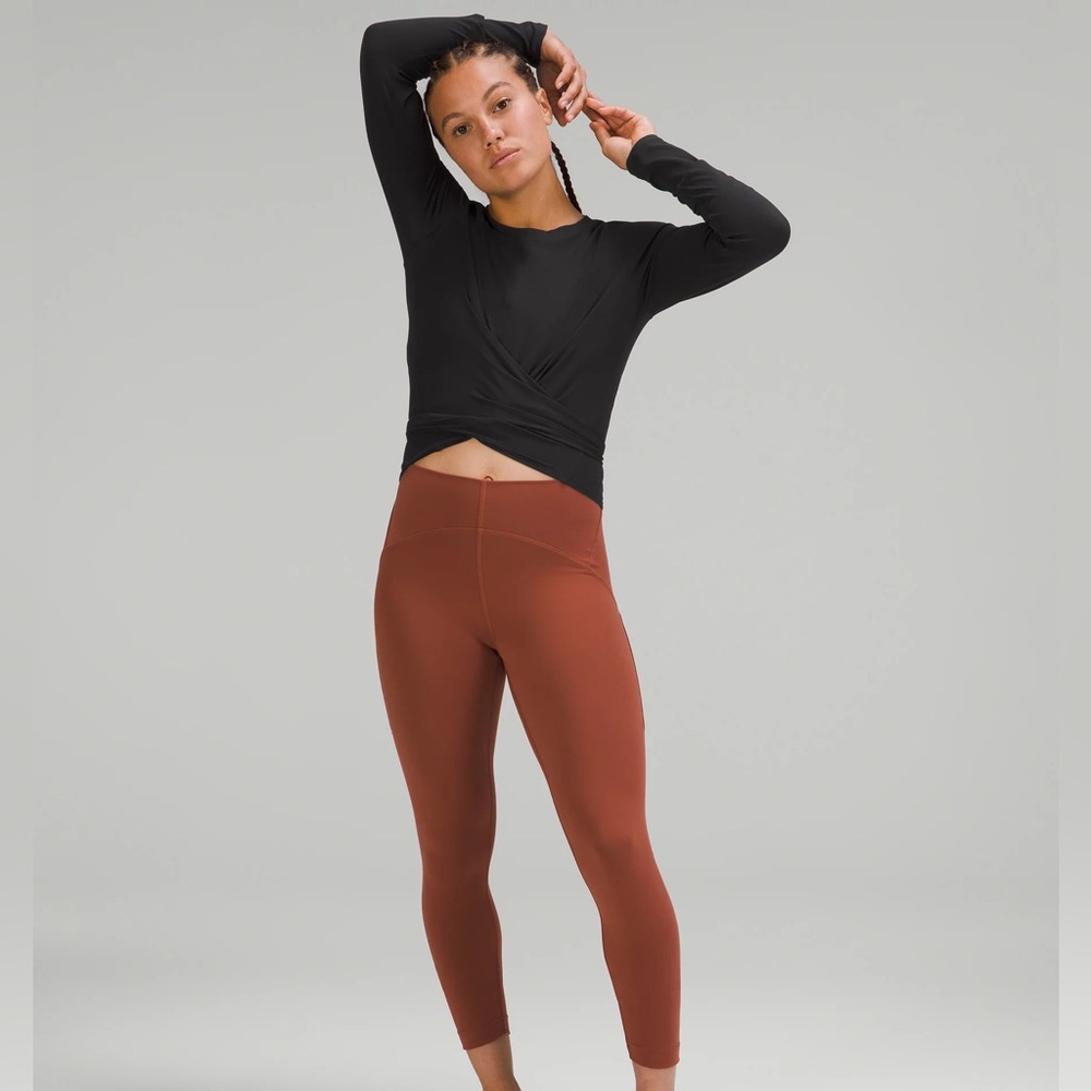 Lululemon Black Wrap Top
